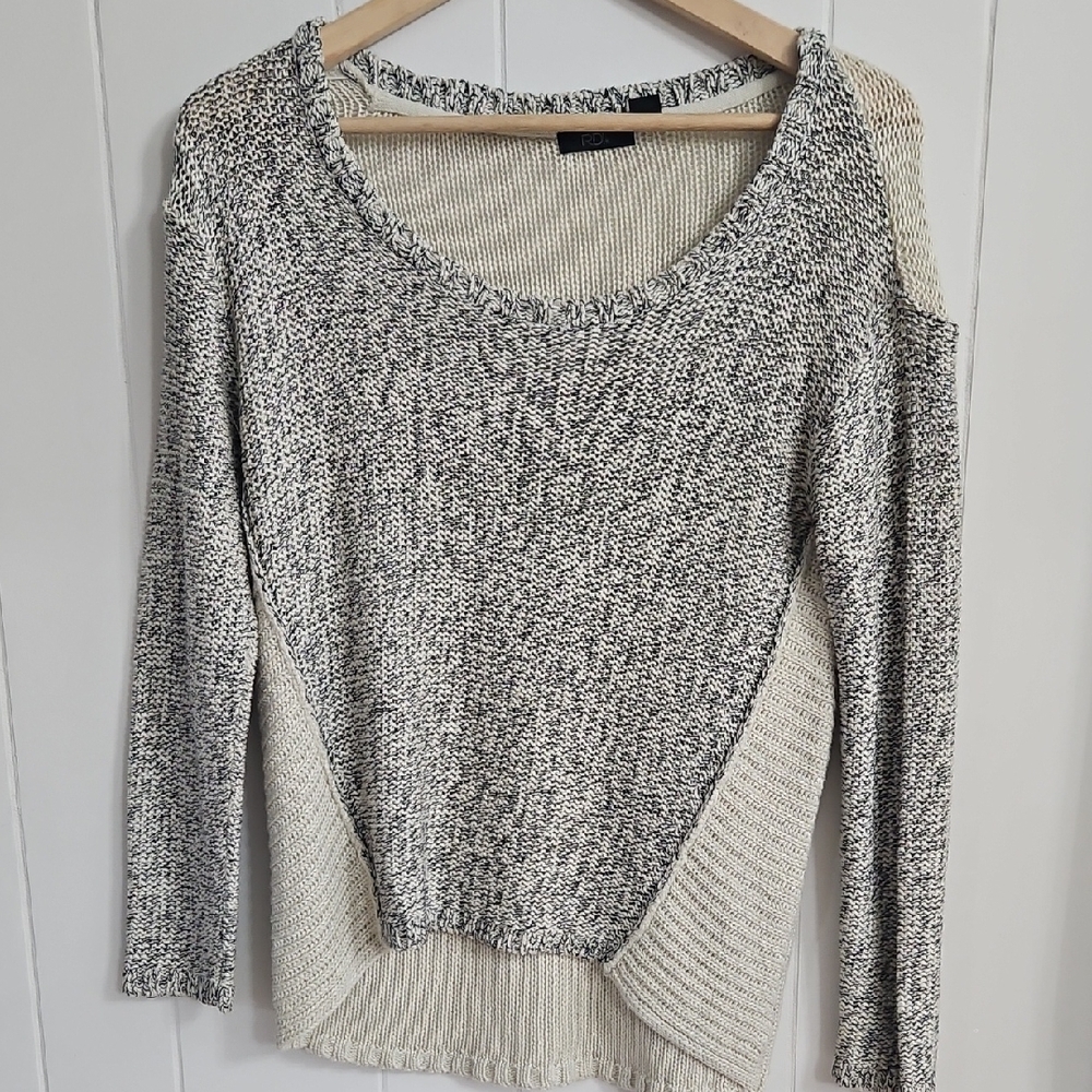 RDI Knit Sweater Cream Chunky Knit Pullover Size M